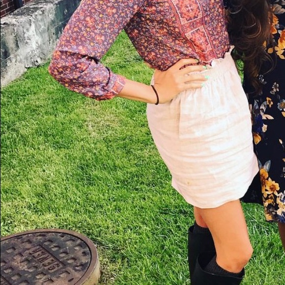 J.CREW TAN LINNEN SKIRT - Picture 2 of 2